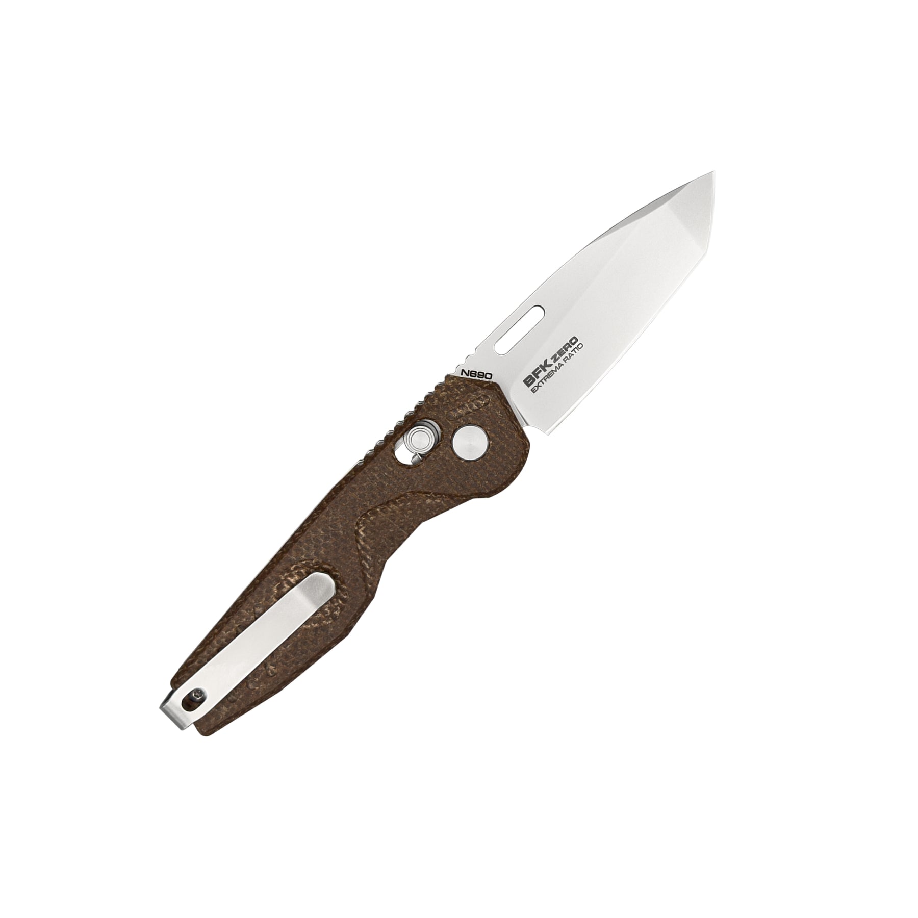 Extrema Ratio BFK ZERO coltello chiudibile tattico ed EDC con lama tanto, foro per apertura rapida, blocco di sicurezza e impugnatura ergonomica