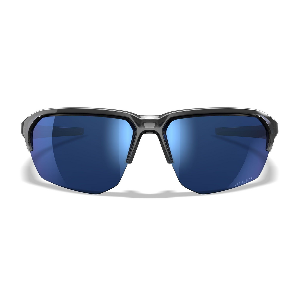Occhiali da sole polarizzati Wiley X WX JAKL CHJKL09 con lenti CAPTIVATE Blue Mirror, protezione UV 100%, design semi-rimless per attività outdoor e sportive, su backpacco.it