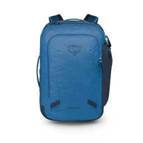 Osprey Transporter Travel Pack 44 zaino da viaggio da 44 litri con spallacci imbottiti, maniglia laterale e scomparti con cerniera in tessuto tecnico robusto. Ideale come bagaglio a mano per outdoor e trekking.