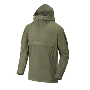 Helikon-Tex Mistral Anorak Jacket KU-MSL-NL giacca soft shell antivento e idrorepellente in tessuto elastico StormStretch con cappuccio regolabile, ampia tasca frontale a marsupio con organizer interno, tasche omerali e zip di ventilazione YKK per trekking, bushcraft e outdoor