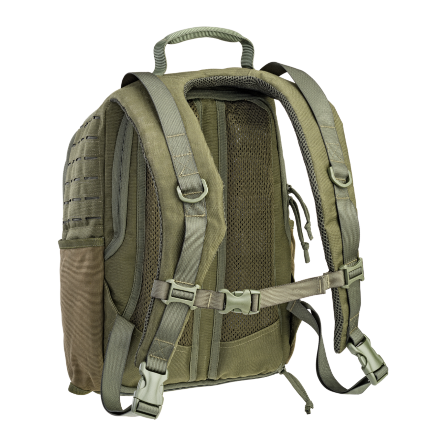 Defcon 5 Tango Zaino tattico da 20 litri con sistema tagliato al laser per aggancio moduli MOLLE realizzato in poliestere resistente all acqua e dotato di schienale imbottito traspirante ideale per missioni operative brevi escursionismo e uso quotidiano dinamico