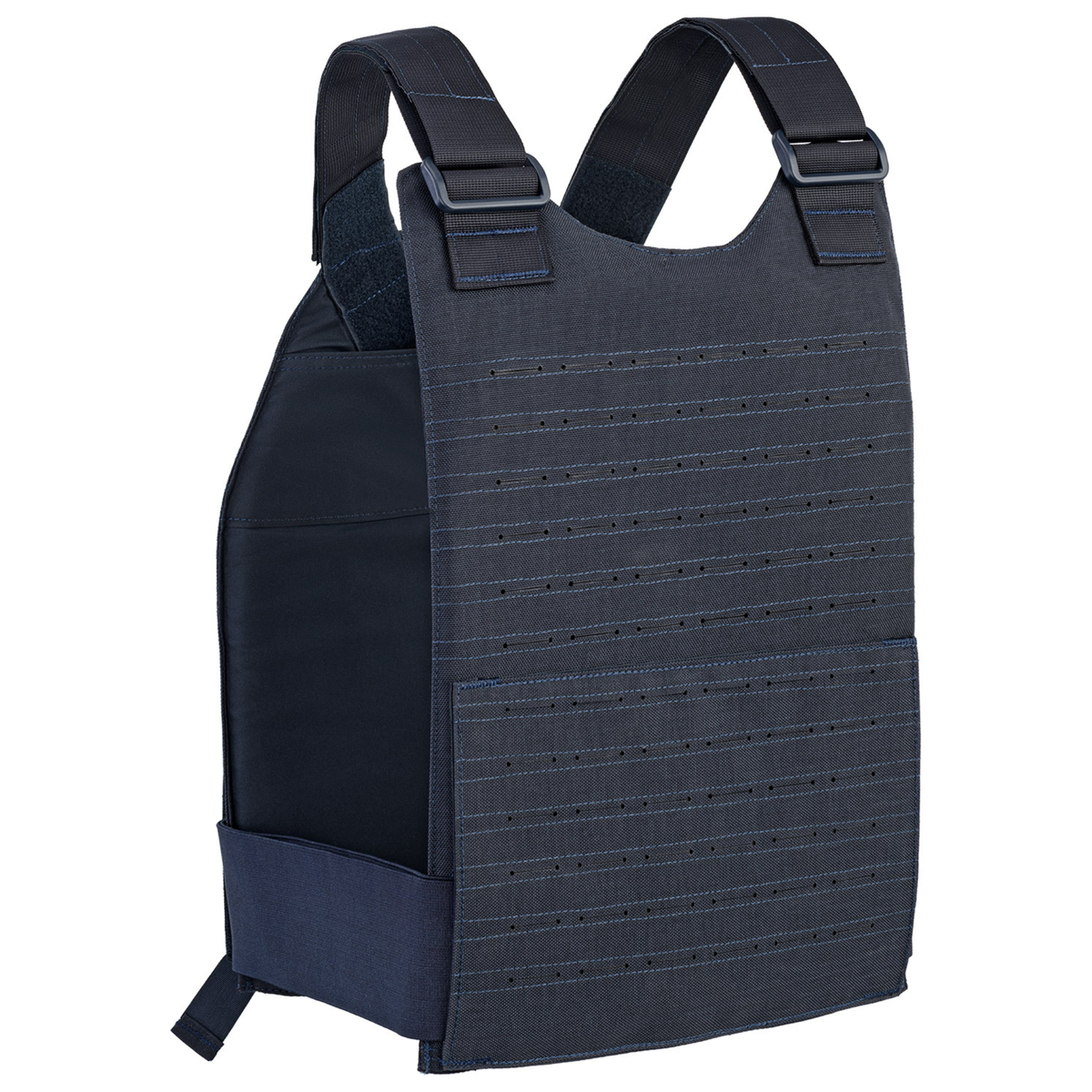 Defcon 5 Tango Plate Carrier gilet tattico con piastre balistiche Livello IIIA e anti-taglio KR1. Dotato di sistema MOLLE laser cut e spallacci regolabili. Design ergonomico e traspirante progettato per forze dell'ordine e operazioni di sicurezza professionale.