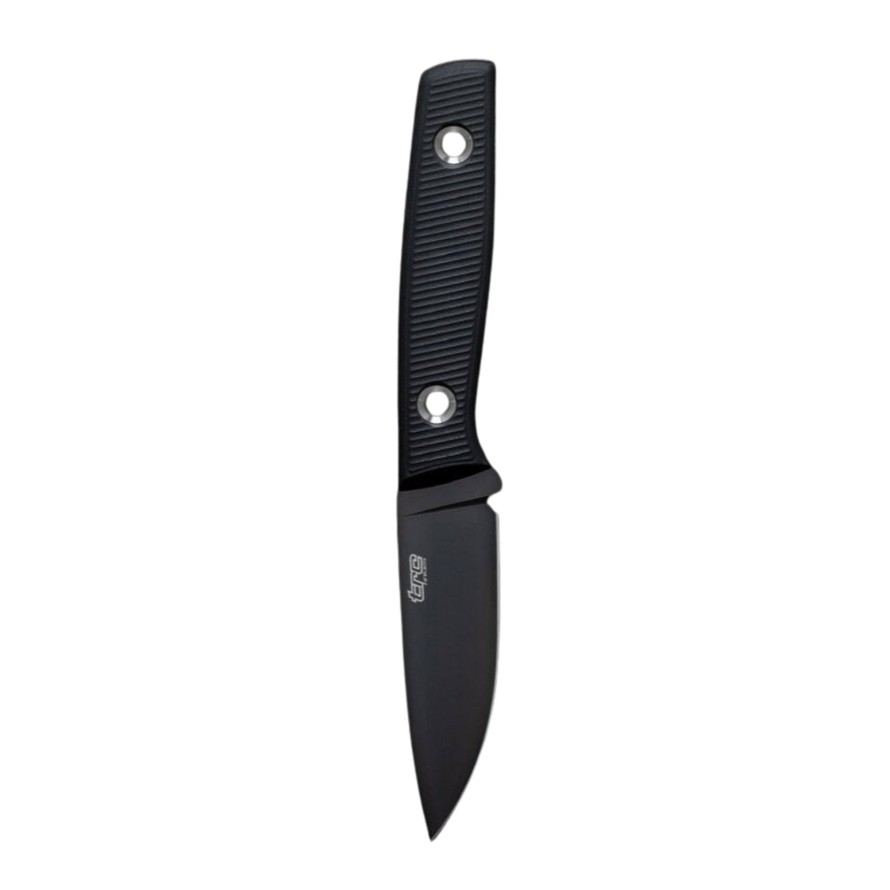 TRC Knives Classic Freedom DLC coltello a lama fissa da outdoor e bushcraft con lama Drop Point rivestita in DLC manico zigrinato con texture antiscivolo e passanti per il cordino completo di fodero in Kydex per il trasporto sicuro