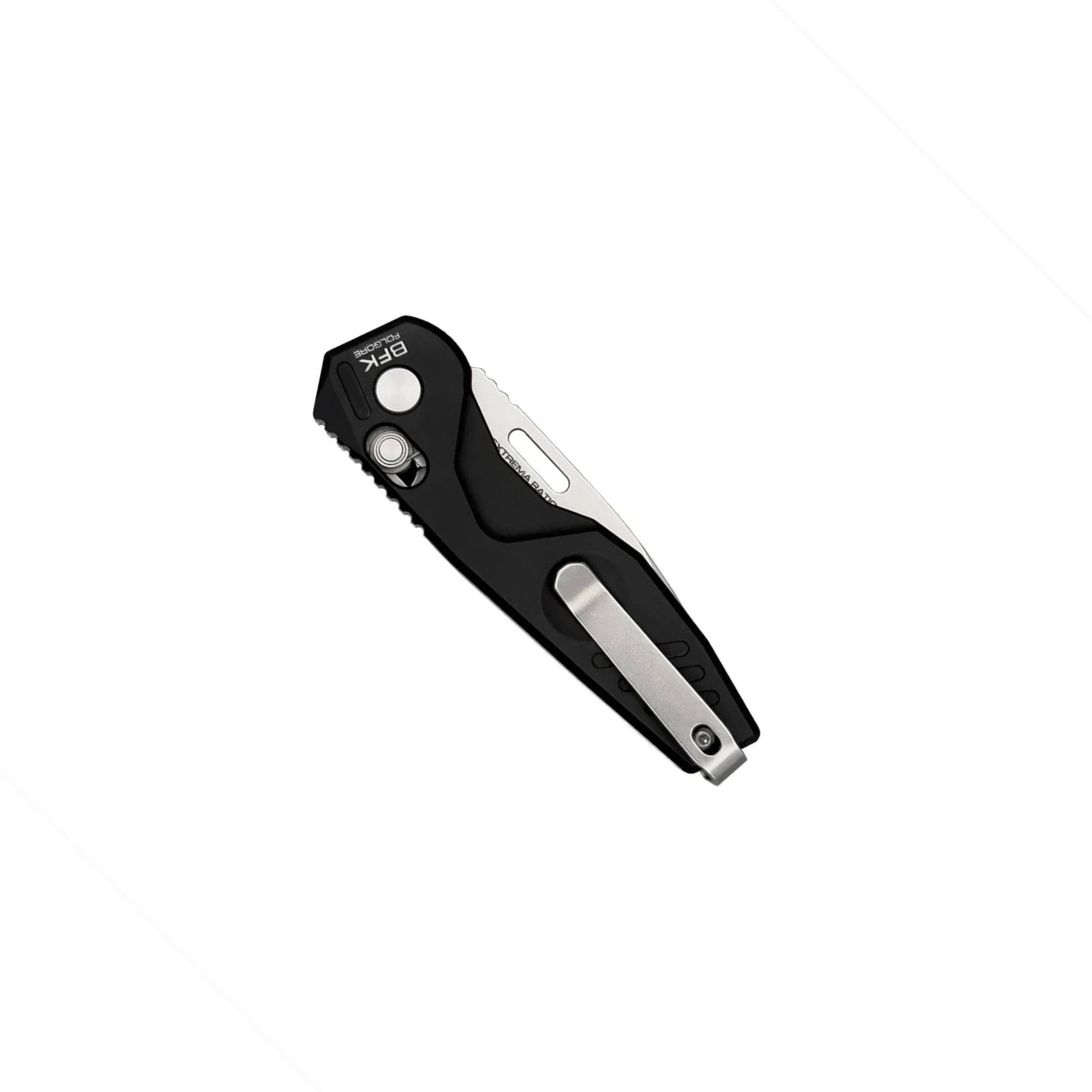 Extrema Ratio BFK Zero Folgore coltello chiudibile con lama drop point satinata e logo Folgore inciso impugnatura ergonomica con clip da tasca reversibile e sistema di blocco CROSSBAR lock 