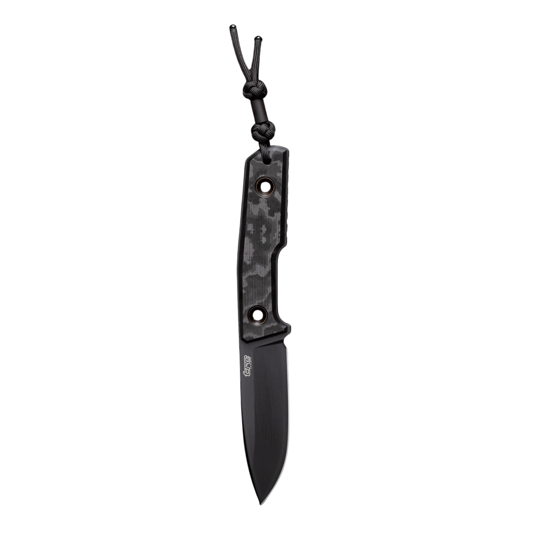 TRC Urban Tactical Signature Series Coltello a lama fissa in acciaio Elmax e impugnatura in carbonio. Versatile coltello da esterno e tattico con fodero Kydex e sistema di trasporto per cintura.
