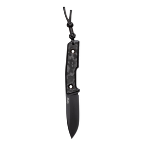 TRC Urban Tactical Signature Series Coltello a lama fissa in acciaio Elmax e impugnatura in carbonio. Versatile coltello da esterno e tattico con fodero Kydex e sistema di trasporto per cintura.