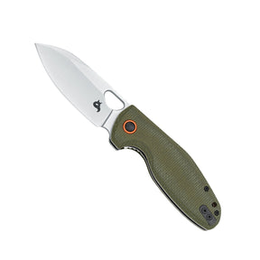 Black Fox Puffy coltello chiudibile EDC con lama drop point foro per apertura pollice blocco liner lock e clip da tasca reversibile per porto quotidiano e outdoor