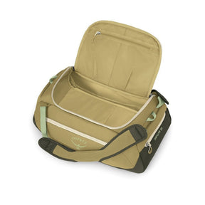 Osprey Daylite Duffel 30 borsone compatto da 30 litri in poliestere riciclato con apertura a U, tasche laterali con zip, spallacci imbottiti convertibili per trasporto a zaino o a tracolla, ideale per palestra, viaggi brevi, sport e uso quotidiano