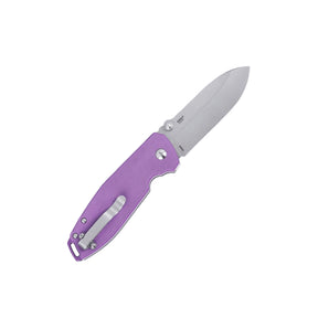 CRKT Squid XM Button Lock coltello chiudibile con lama drop point, meccanismo di blocco a pulsante, perno di apertura ambidestro e impugnatura ergonomica con foro per cordino, ideale per porto quotidiano EDC.