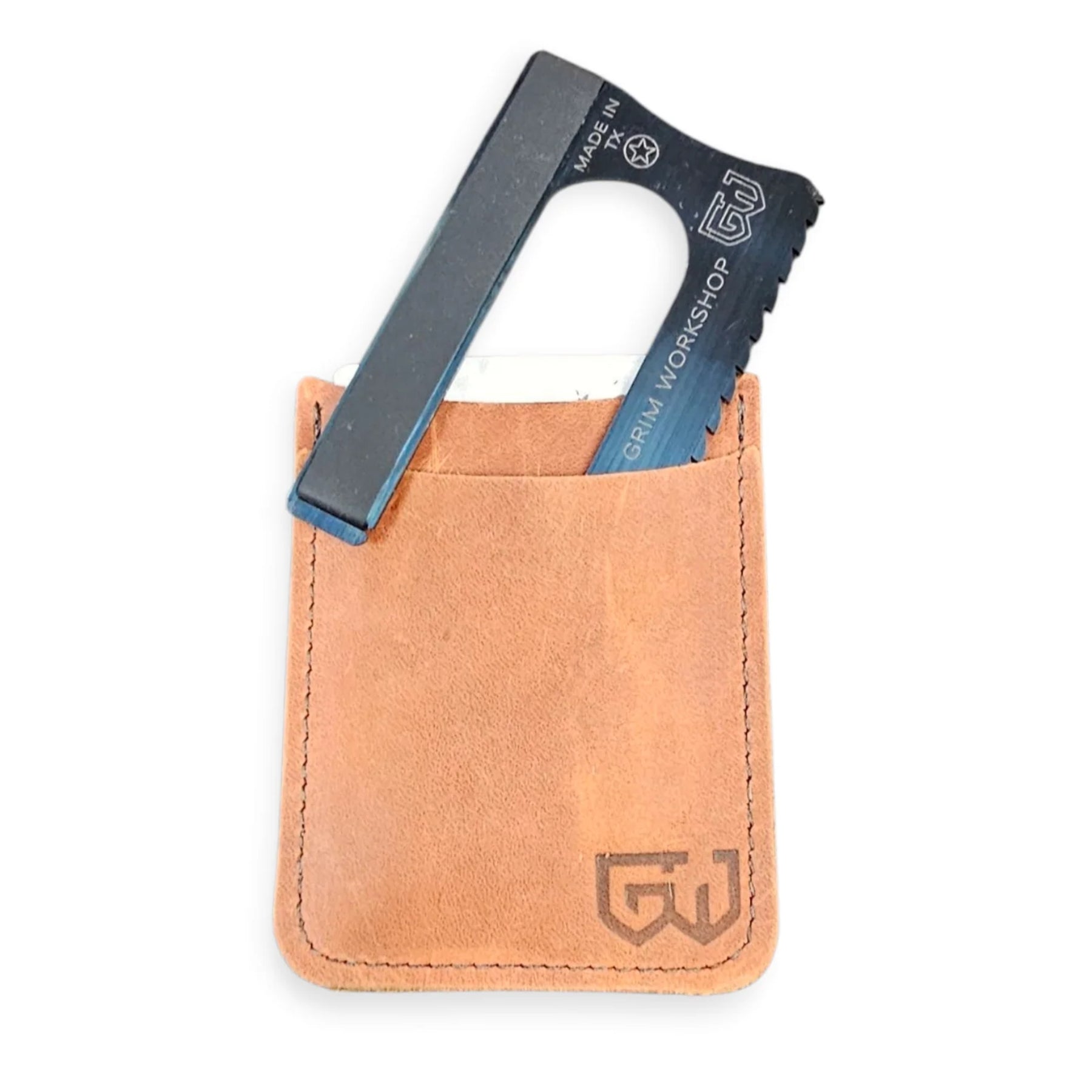 Grim Workshop Firefly Saw Card mini seghetto di emergenza con lama dentata e acciarino integrato in formato carta di credito per kit di sopravvivenza