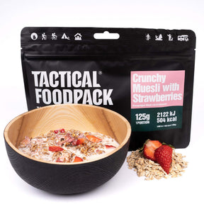 Tactical Foodpack | Crunchy Muesli with Strawberries 125g - Muesli croccante con fragole