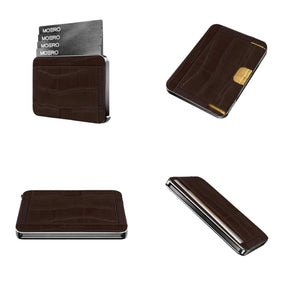 MOERO | M2 ULTRA COCCO BROWN - Portafoglio MagSafe con localizzatore - BackPacco - BP-MOERO-M2ULTRA-COCCO-BRN