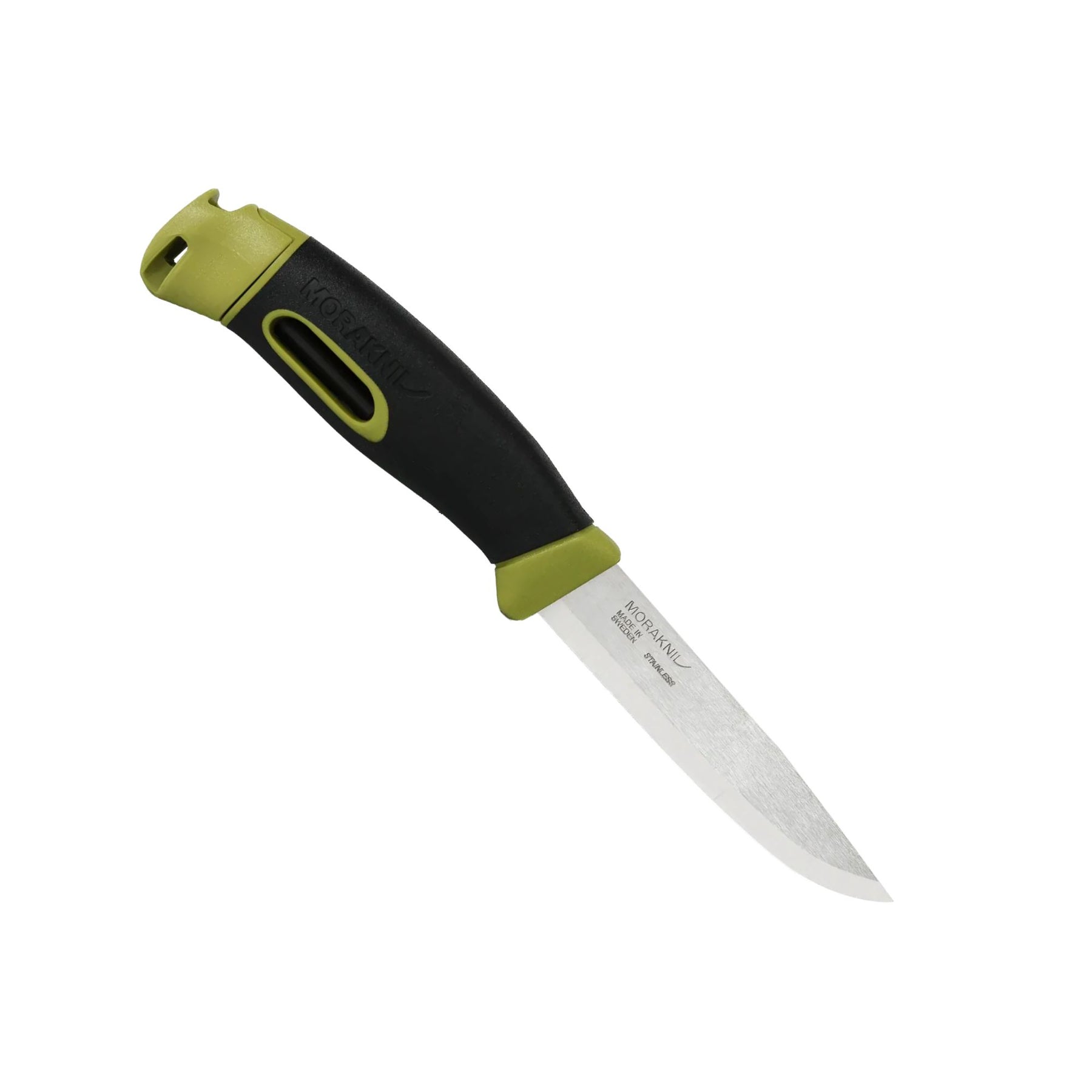 Morakniv Companion Spark coltello a lama fissa in acciaio inossidabile con acciarino integrato nell'impugnatura ergonomica antiscivolo e cordino riflettente per outdoor e bushcraft