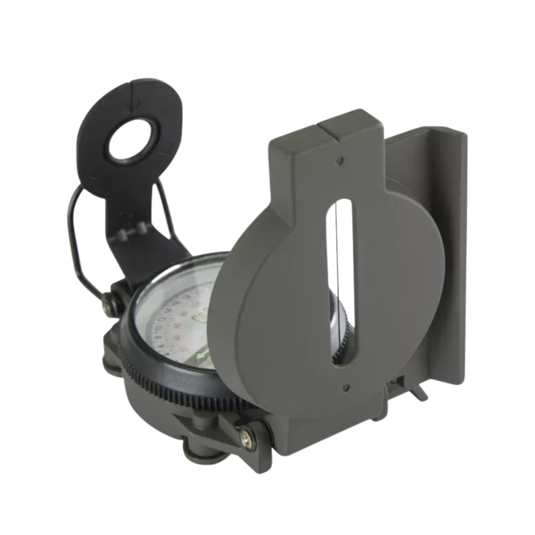 Helikon-Tex Ranger Mk2 Compass Aluminum Bussola prismatica professionale con struttura in alluminio leggero e resistente dotata di quadrante flottante riempito di liquido per una lettura rapida puntatore a tacca e lente d ingrandimento per il rilevamento cartografico preciso, ideale per navigazione terrestre bushcraft e orientamento tattico