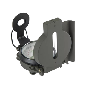 Helikon-Tex Ranger Mk2 Compass Aluminum Bussola prismatica professionale con struttura in alluminio leggero e resistente dotata di quadrante flottante riempito di liquido per una lettura rapida puntatore a tacca e lente d ingrandimento per il rilevamento cartografico preciso, ideale per navigazione terrestre bushcraft e orientamento tattico