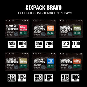 Tactical Foodpack | Tactical Sixpack Bravo 600g - Per escursioni di 2 giorni
