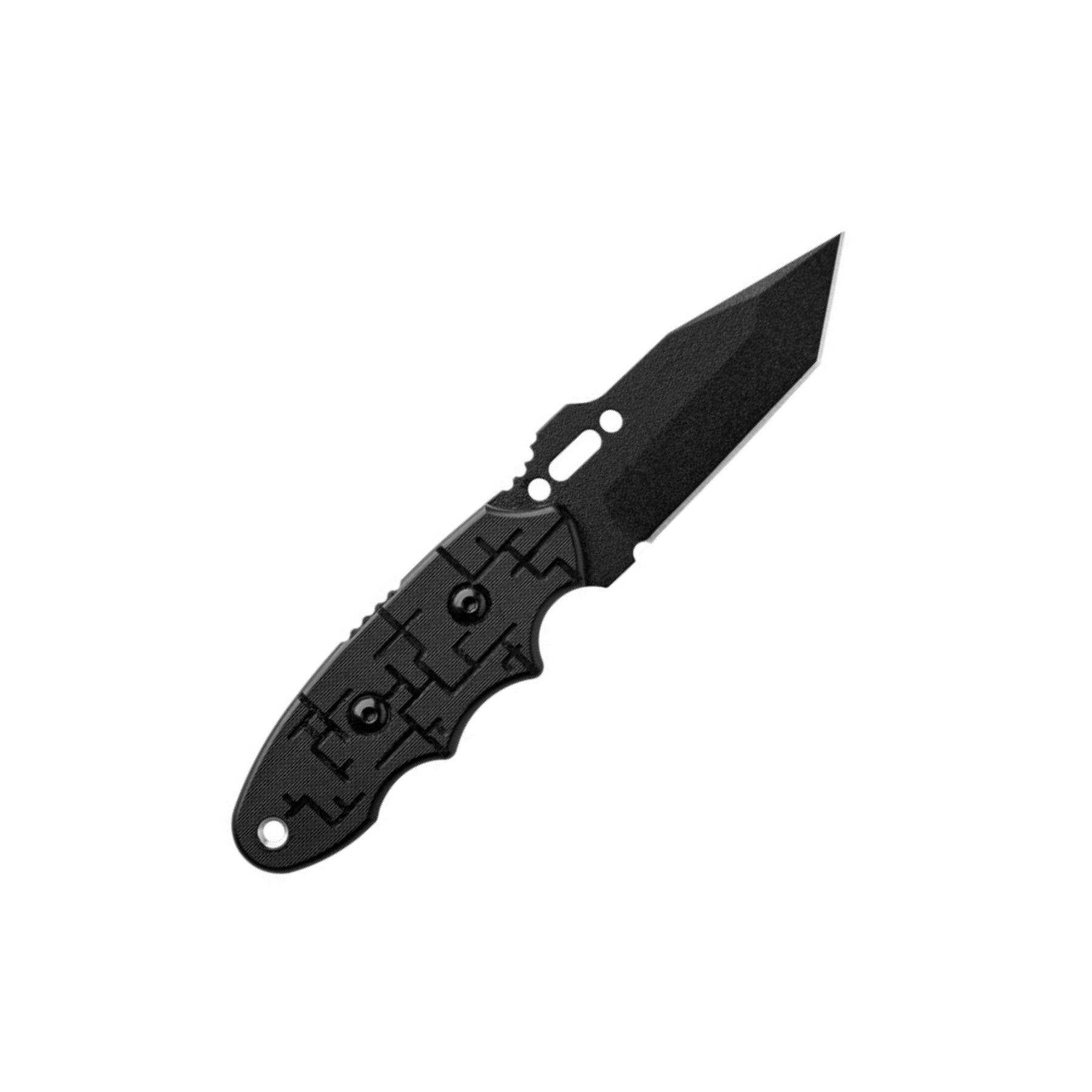 TOPS C.A.T. 203T-01 coltello a lama fissa tattico con profilo tanto, impugnatura ergonomica testurizzata e oro per cordino