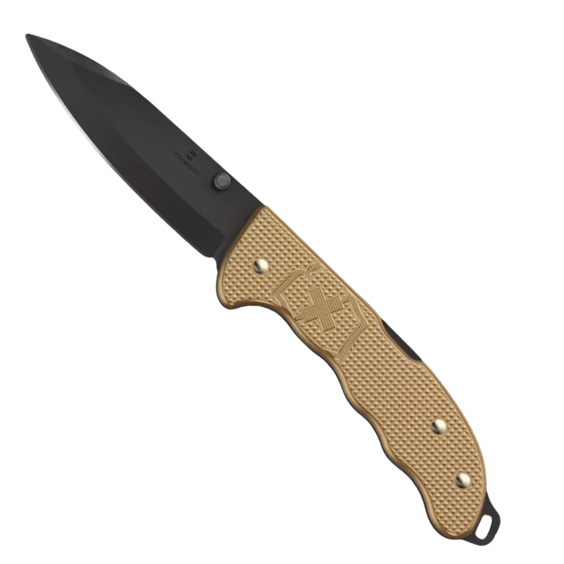 Victorinox Evoke BS Alox coltello chiudibile con lama liscia nera, perno per apertura a una mano rimovibile e guance in alluminio zigrinato ed ergonomico con iconico scudo per outdoor e survival.