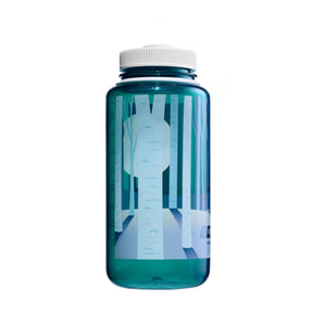 NALGENE | WIDE MOUTH NEGATIVE LANDSCAPE PRINT BOTTLE Trout with Landscape Forest - Borraccia a bocca larga 0.94 L in edizione limitata