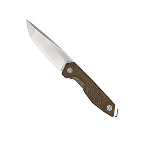 Extrema Ratio BFK Pixel coltello a lama fissa compatto con profilo tanto modificato,  impugnatura ergonomica scanalata e passante per cordino ideale per everyday carry tattico