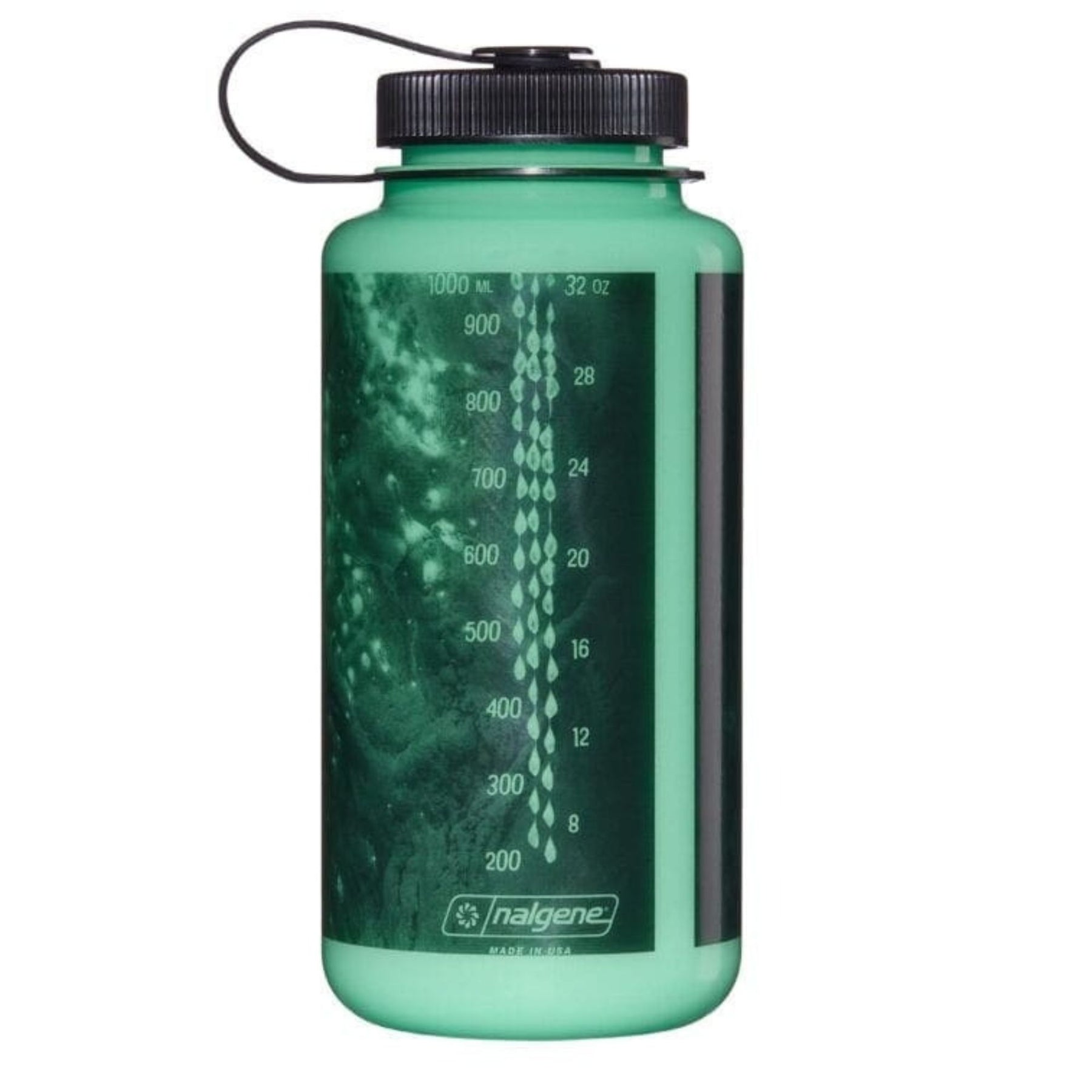 NALGENE | WIDE MOUTH GLO WYLD Black Worms - Borraccia a bocca larga 0.94 L in edizione limitata