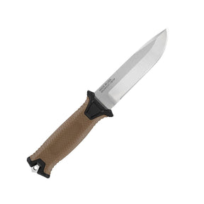 Gerber Strongarm MagnaCut coltello a lama fissa full tang in acciaio CPM MagnaCut con lama drop point e impugnatura testurizzata a diamante per sopravvivenza bushcraft e uso tattico outdoor