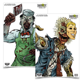 BIRCHWOOD CASEY | DARKOTIC PRIMAL CUT & FINE PRINT 12 x 18" COMBO PACK - Bersagli reattivi