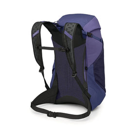 Osprey Hikelite LT 30 Zaino da 30 L ultraleggero da trekking ed escursionismo con schienale ventilato AirSpeed, tasche laterali in rete elasticizzata, spallacci ergonomici e chiusura a cappuccio con fibbie per outdoor su sfondo bianco.