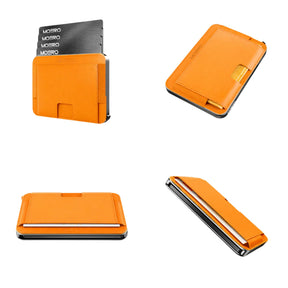 MOERO | M2 ULTRA 17PRO ED COSMIC ORANGE - Portafoglio MagSafe con localizzatore - BackPacco - BP-MOERO-M2ULTRA-17PRO-ORG