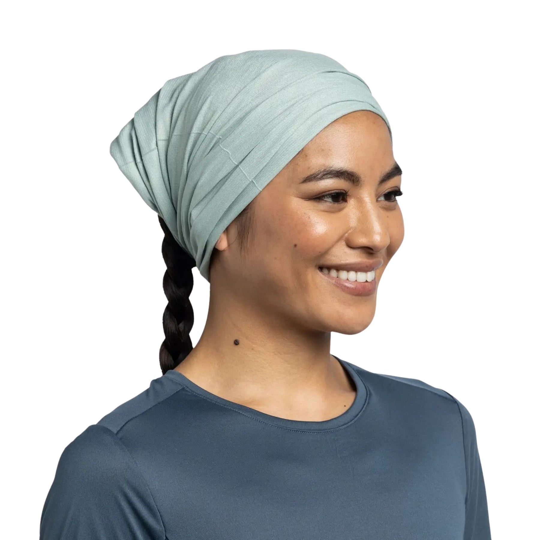 Buff CoolNet UV Neckwear Insect Shield Solid Seagrove Scaldacollo tubolare con tecnologia repellente per insetti integrata e protezione UPF 50. Realizzato in tessuto elastico ultra-leggero e traspirante con logo Buff. Ideale per escursioni in zone con presenza di zanzare e per il comfort outdoor.