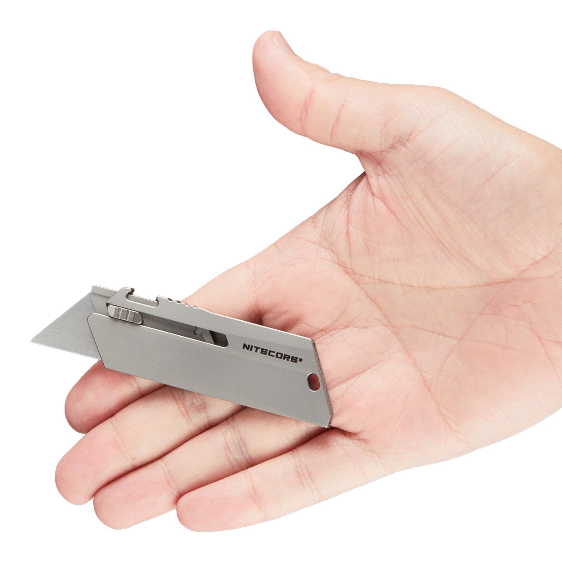 NITECORE NTK09 - Cutter portachiavi in metallo con lama retrattile, design compatto ed elegante per uso quotidiano EDC, SU BACKPACCO.IT