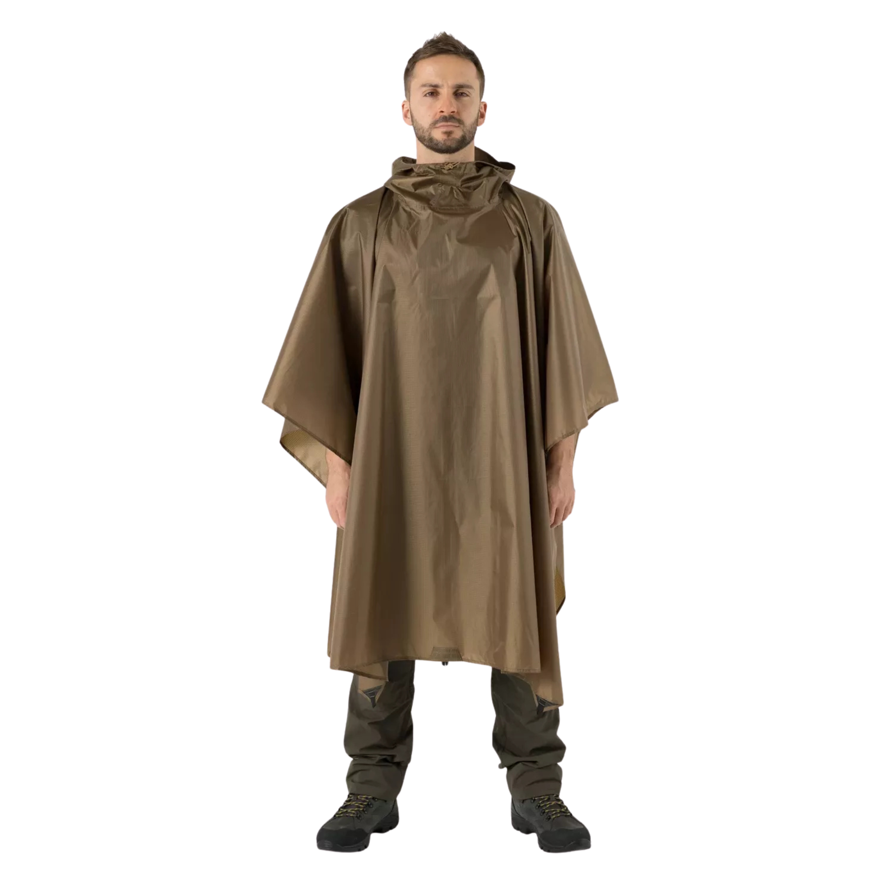 Poncho antipioggia Helikon-Tex Lightweight Poncho, ultraleggero e impermeabile, utilizzabile come telo, riparo o telo per amaca, con cappuccio regolabile e bottoni a pressione laterali