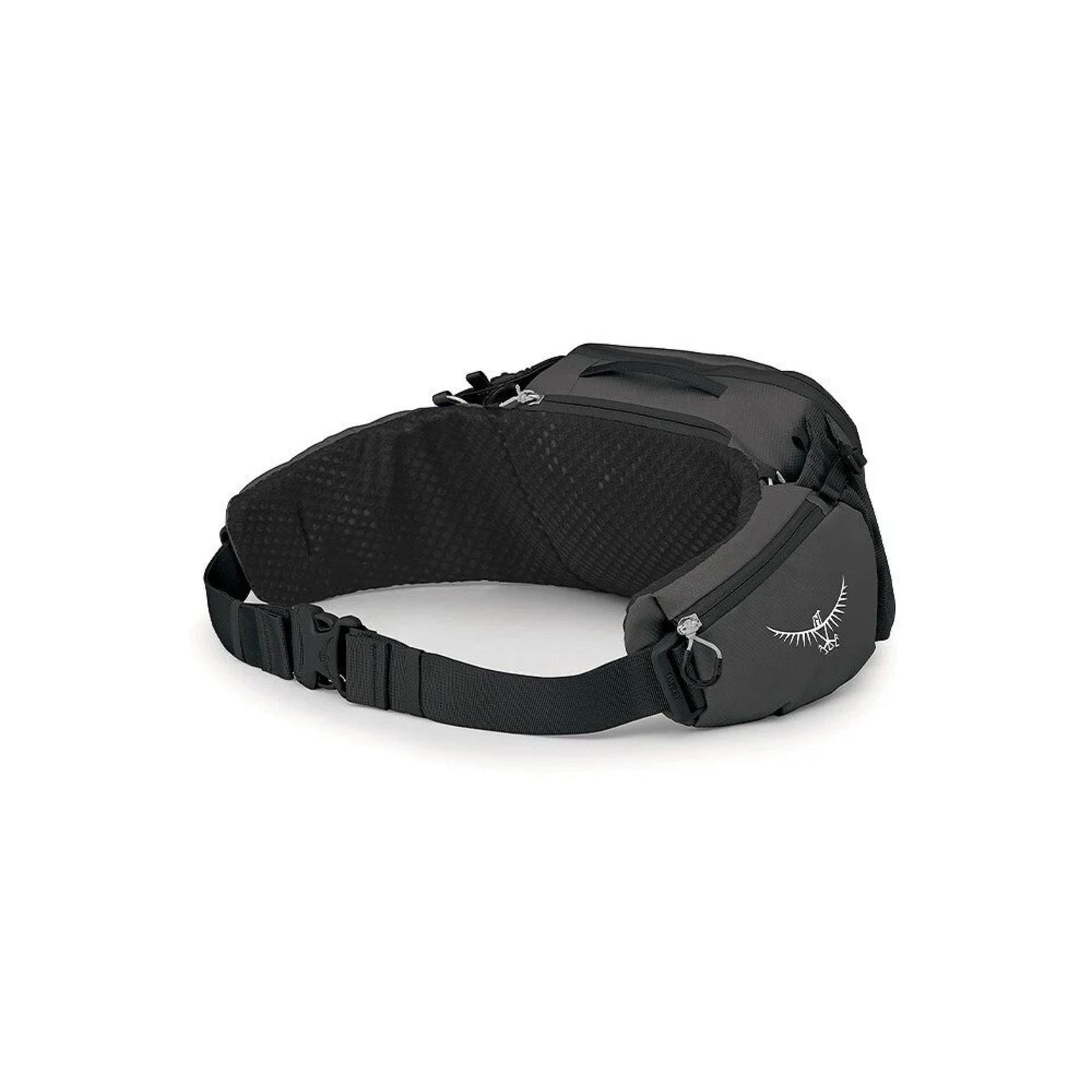 Osprey Savu 5 cintura da ciclismo con capacità 5 litri e tasche per borracce a scomparsa. Marsupio ergonomico per mountain bike con schienale traspirante AirScape e ampi scomparti per attrezzi e snack, ideale per escursioni e trail.