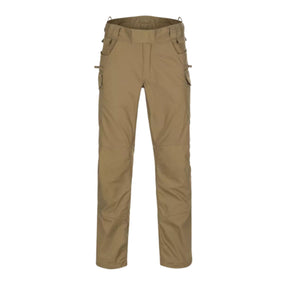 Helikon-Tex Pilgrim Pants pantaloni tecnici in tessuto DuraCanvas con rinforzi sulle ginocchia, tasche e vita rialzata per protezione renale. Ideali per bushcraft, escursionismo e attività outdoor impegnative.
