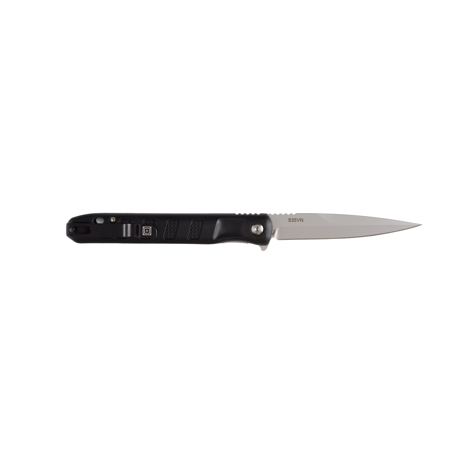 Coltello chiudibile 5.11 Flyte SP Full con lama spear-point in acciaio S35VN, apertura manuale fluida, clip da tasca reversibile e impugnatura in nylon rinforzato per uso tattico e outdoor, su backpacco.it