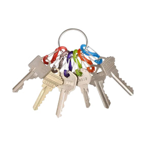 Nite Ize KeyRing S-Biner anello portachiavi con sei mini moschettoni a doppia leva per organizzazione e sicurezza chiavi in confezione originale