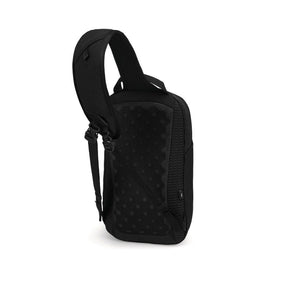 Osprey Quasar Sling borsa monospalla da 6 L adatta per l'uso quotidiano. Presenta uno spallaccio singolo imbottito e ambidestro, schienale ventilato AirScape, ampio scomparto principale con tasca per tablet, cordino elastico frontale e daisy chain per il fissaggio di attrezzatura outdoor.