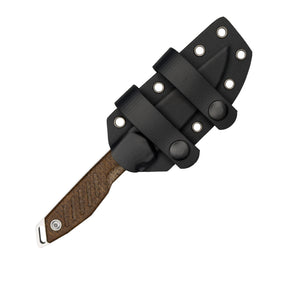 Extrema Ratio BFK Pixel coltello a lama fissa compatto con profilo tanto modificato,  impugnatura ergonomica scanalata e passante per cordino ideale per everyday carry tattico