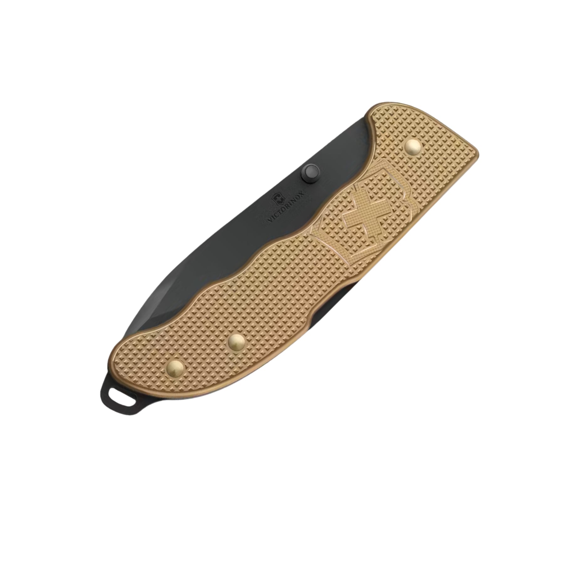 Victorinox Evoke BS Alox coltello chiudibile con lama liscia nera, perno per apertura a una mano rimovibile e guance in alluminio zigrinato ed ergonomico con iconico scudo per outdoor e survival.