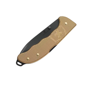 Victorinox Evoke BS Alox coltello chiudibile con lama liscia nera, perno per apertura a una mano rimovibile e guance in alluminio zigrinato ed ergonomico con iconico scudo per outdoor e survival.