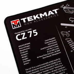 TEKMAT | CZ 75 ULTRA PREMIUM GUN CLEANING MAT - Tappetino per manutenzione armi - BackPacco - BP-TEKMAT-R20-CZ75