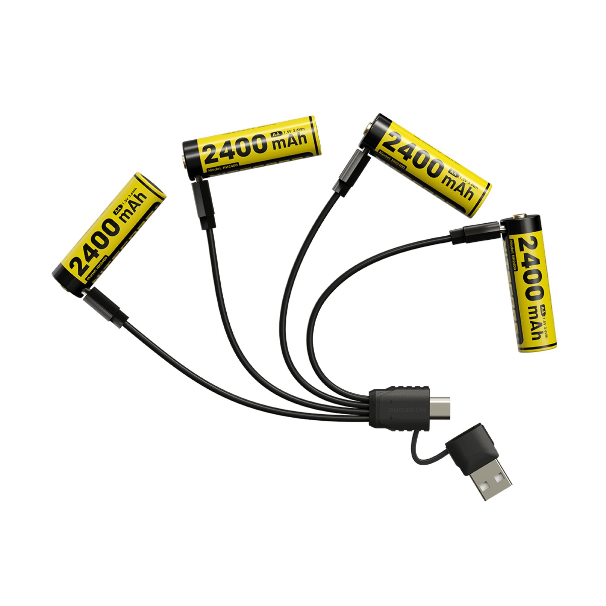 Nitecore MH25 V2 – Torcia Ricaricabile 1800 Lumen Con USB E Adattatore Da Parete