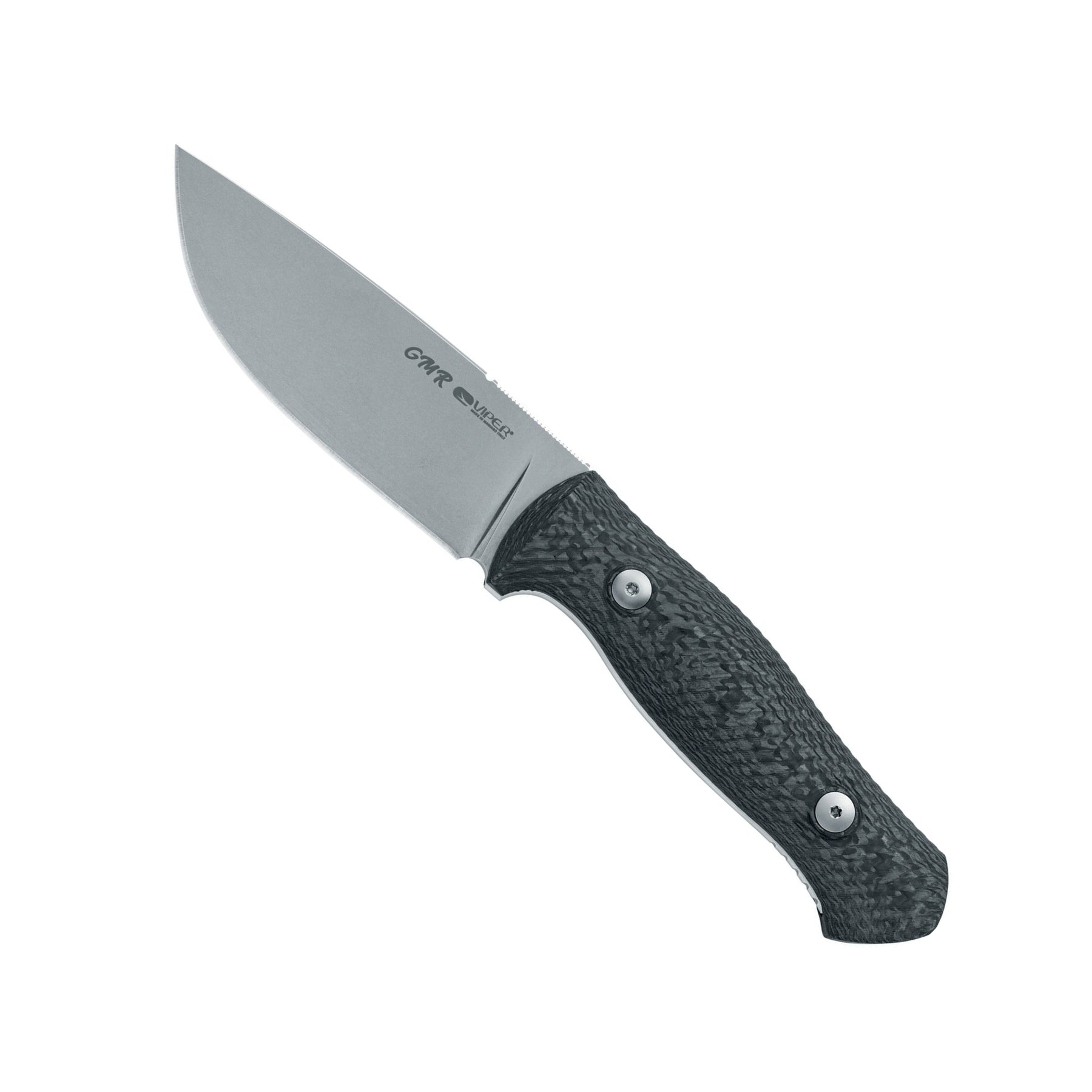 Viper GMR coltello a lama fissa con profilo drop point bisello alto e impugnatura ergonomica con viti passanti per bushcraft caccia e outdoor