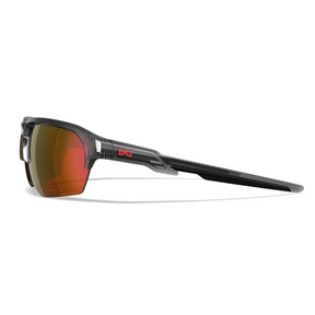 Occhiali da sole Wiley X WX JAKL CHJKL06 con lenti CAPTIVATE Red Mirror non polarizzate, montatura semi-rimless in Crystal Grey, protezione UV 100%, design avvolgente per sport e attività outdoor, SU BACKPACCO.IT