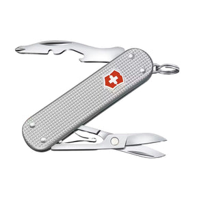 Victorinox Companion S Alox coltello multiuso tascabile con guance in alluminio zigrinato, forbici di precisione e apripacchi con punta cacciavite. Design compatto ed elegante per l'uso quotidiano.