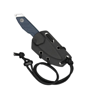 Extrema Ratio BFK NANO coltello a lama fissa neck knife compatto con lama drop point in acciaio, guancette ergonomiche sagomate e foro passante per cordino da porto al collo o EDC tattico