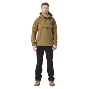 Helikon-Tex Mistral Anorak Jacket KU-MSL-NL giacca soft shell antivento e idrorepellente in tessuto elastico StormStretch con cappuccio regolabile, ampia tasca frontale a marsupio con organizer interno, tasche omerali e zip di ventilazione YKK per trekking, bushcraft e outdoor