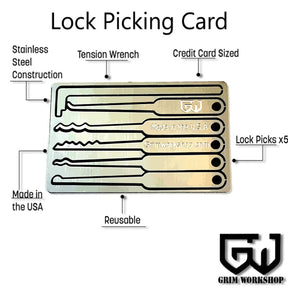 GRIM WORKSHOP | LOCK PICK CARD - Set di grimaldelli per portafoglio