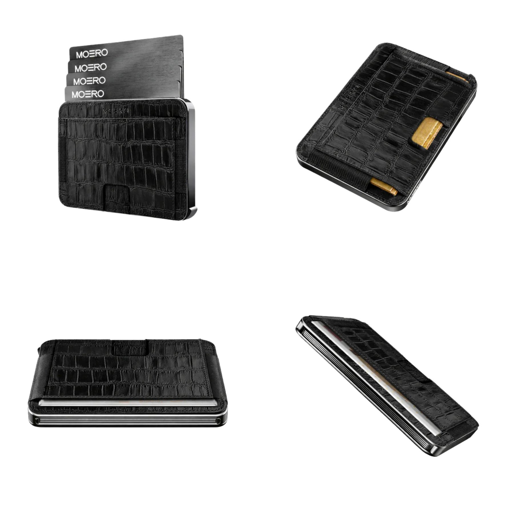 MOERO | M2 ULTRA COCCO BLACK - Portafoglio MagSafe con localizzatore - BackPacco - BP-MOERO-M2ULTRA-COCCO-BLK