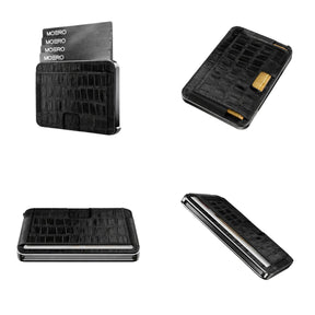 MOERO | M2 ULTRA COCCO BLACK - Portafoglio MagSafe con localizzatore - BackPacco - BP-MOERO-M2ULTRA-COCCO-BLK